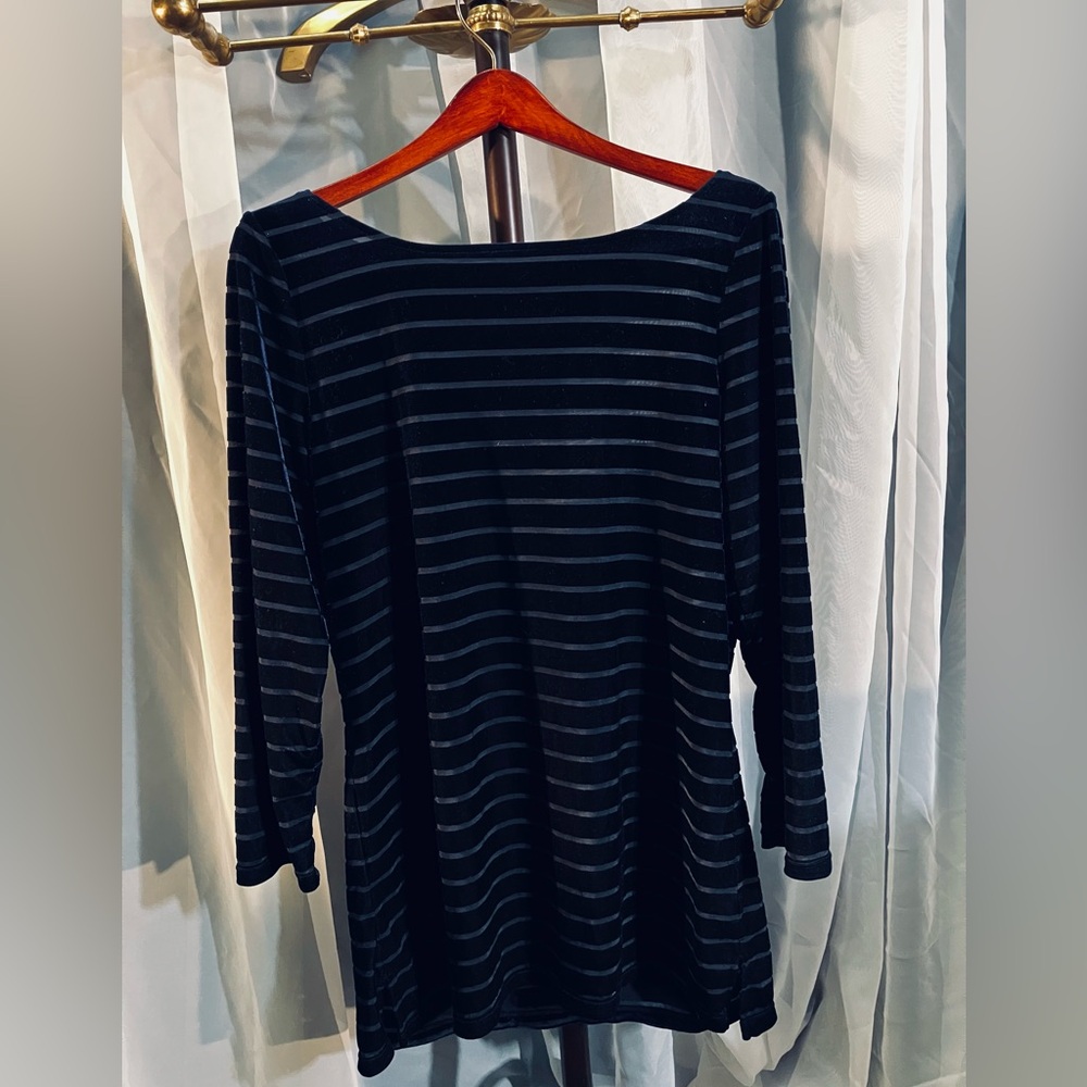 Velvet and sheer top
